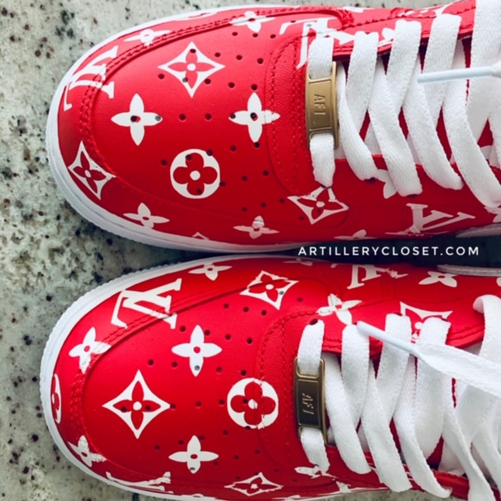 Nike Air Force 1 One Supreme X LV custom sneaker by Artillery Closet - Picture 5 of 7